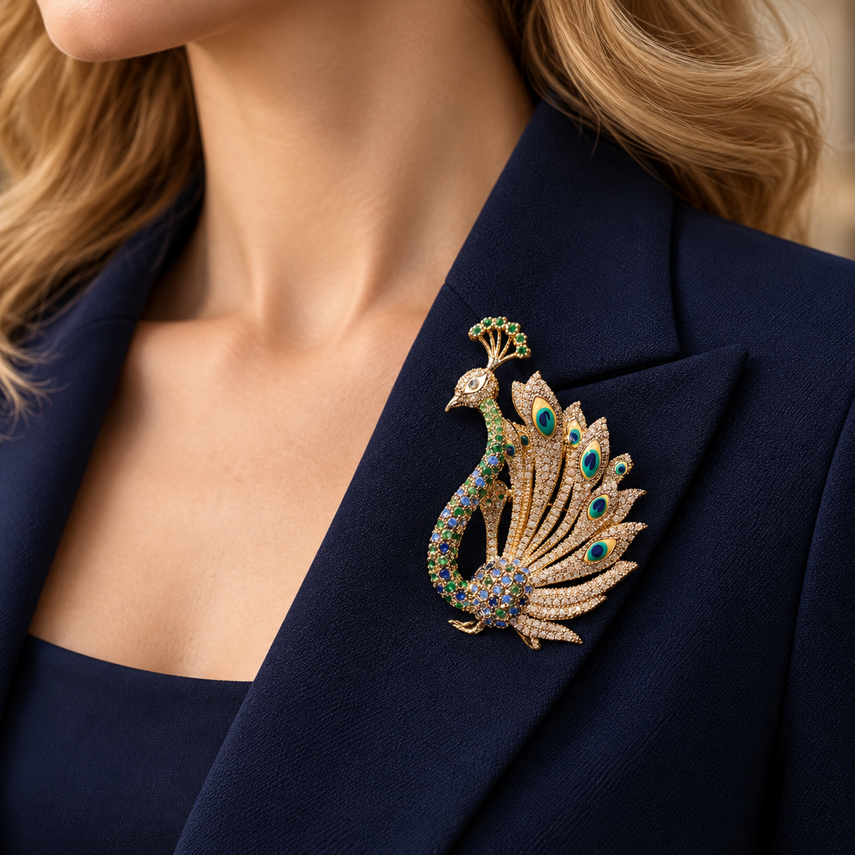 YC015-1 brooch worn on clothing