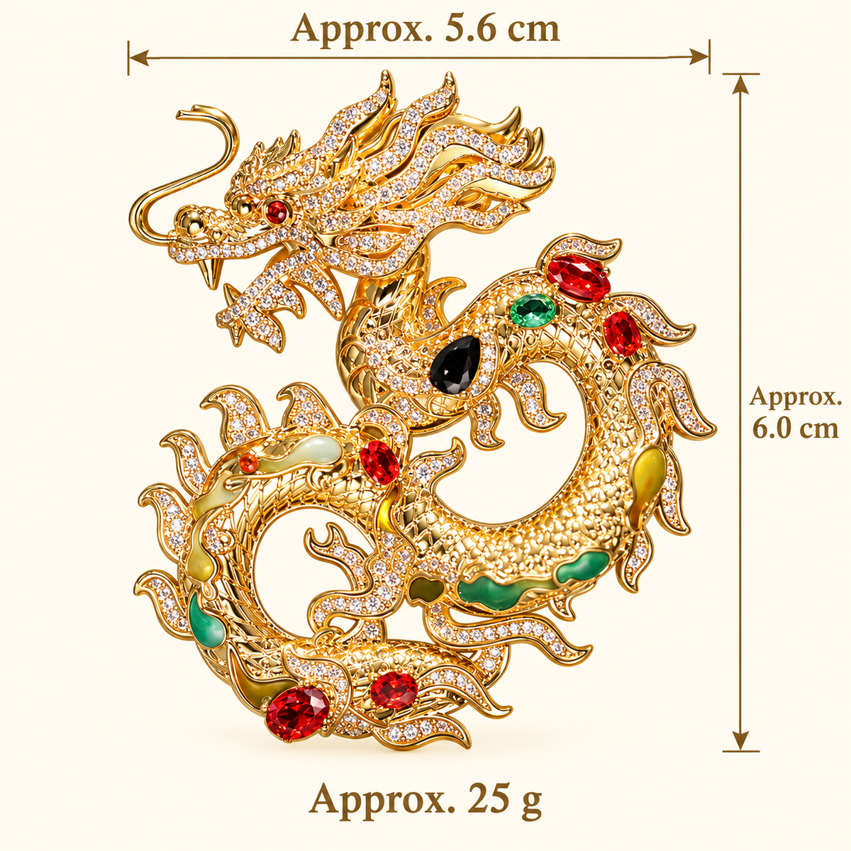 Size diagram for YC069-1 brooch with product image and measurement arrows