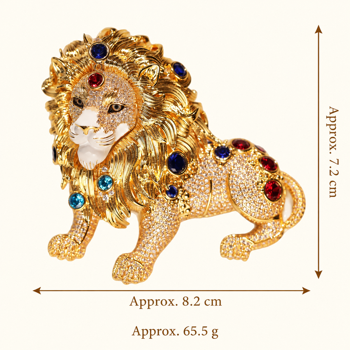 Size diagram for YC070-1 brooch with product image and measurement arrows
