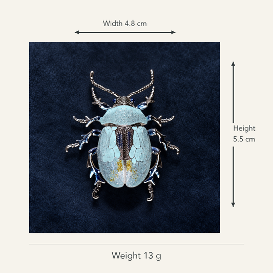 Size diagram for YC074-1 brooch with product image and measurement arrows